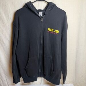 PEARL JAM 2018 World Tour Black Full Zip Hoodie Large